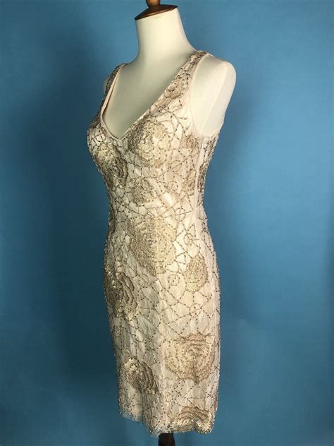 Sue Wong Nocturne Pale Pink Beaded Embroidered Lace Dress Size Ebay