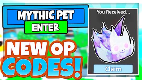 Pet Simulator X MYTHIC ALL NEW SECRET OP CODES Roblox Pet