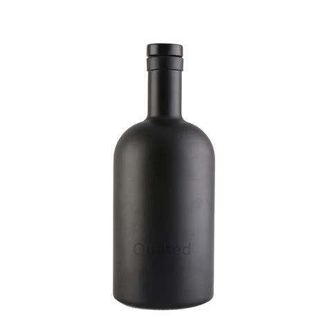 China Ml Matte Black Liquor Glass Bottle Manufacturer And Company Qlt