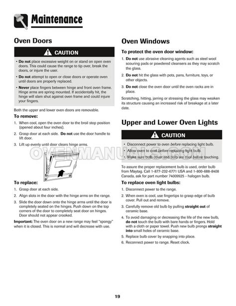 Maytag MGR6775BDS Gemini Range Use Care Guide