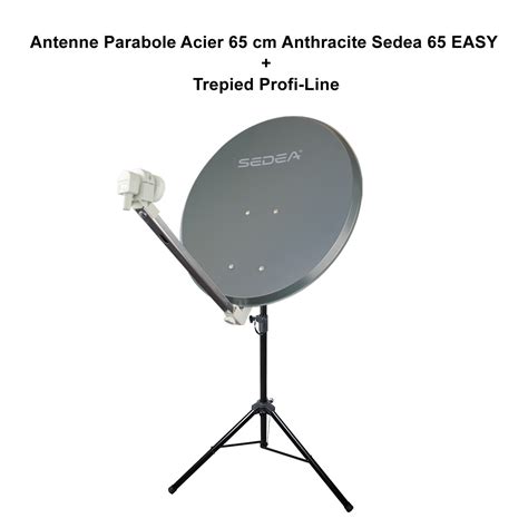 Kit Parabole Acier Cm Anthracite Sedea Trepied R Glable Jusqu