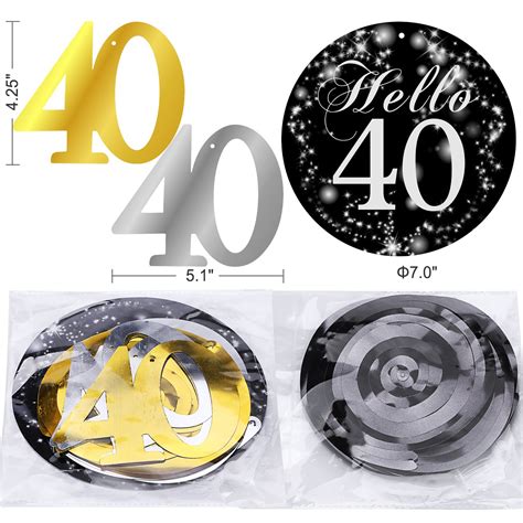 Buy 40th Birthday Decorations Kit Konsait Cheers To 40 Years Banner