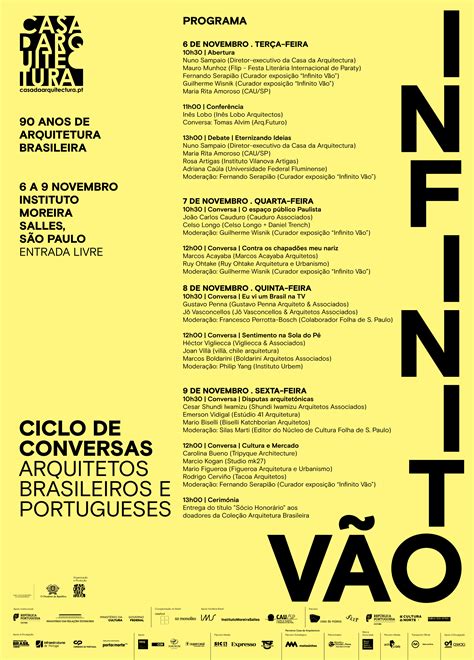 Infinito Vão Ciclo de conversas arquitetos brasileiros e