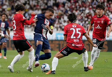 Paris Saintgermains Kylian Mbappe C Action Editorial Stock Photo