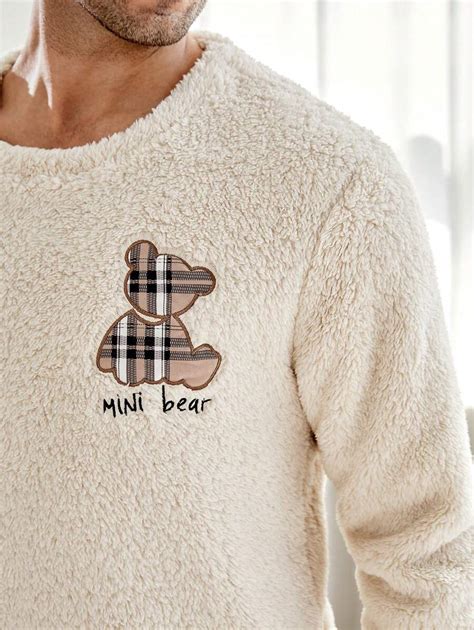 Coupledup Ensemble De Pyjama En Flanelle Avec Broderie De Lettres Pour