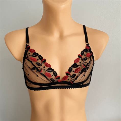 Sissy Lingerie Bra Sheer Mesh Transparent Bra For Men Sheer Lace Black Male Flat Training Bra