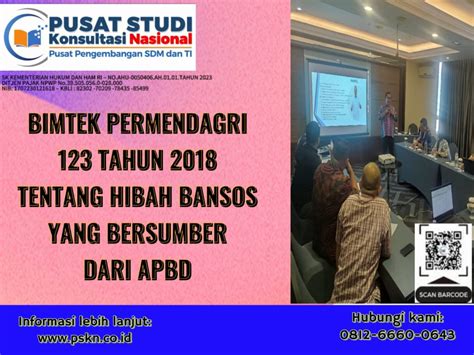 BIMTEK PERMENDAGRI 123 TAHUN 2018 TENTANG HIBAH BANSOS YANG BERSUMBER