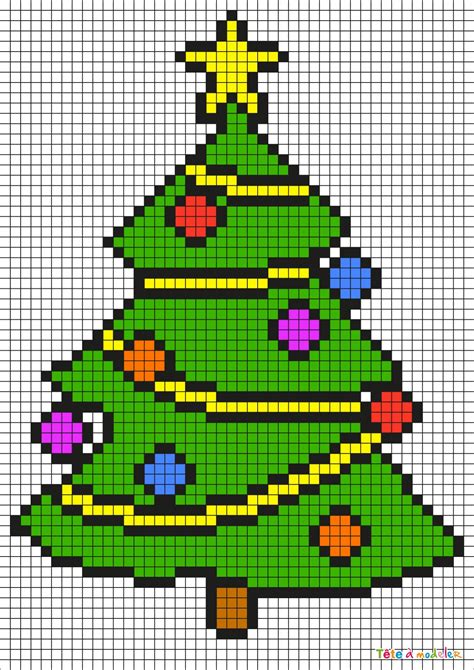 how to make pixel art Pixel Art sapin de Noël InfographicNow