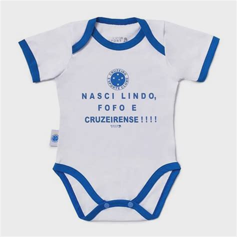 Body Revedor Cruzeiro Nasci Lindo Unissex Branco E Azul Submarino