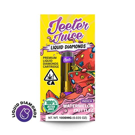 1g Liquid Diamonds Vape Cartridge Watermelon Zkittlez By Jeeter Juice Indica 82 16 Thc Pb