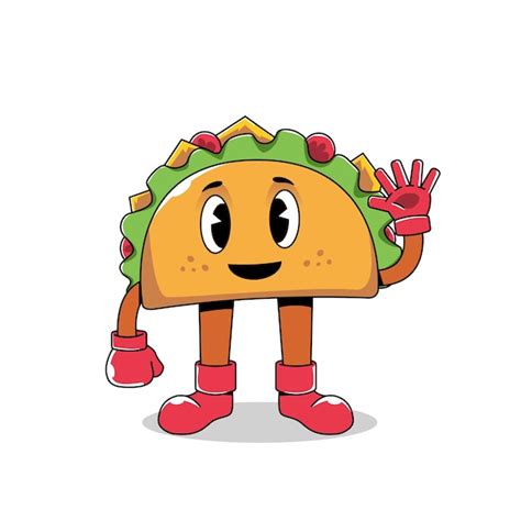 Premium Vector Taco Illustration Character