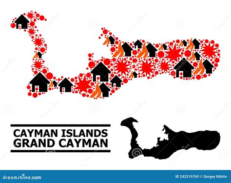 Grand Cayman Island Political Map Vector Illustration Cartoondealer