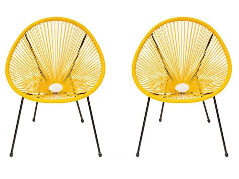 Juego De Sillones De Jard N Ania Amarillo Habitat Y Jardin