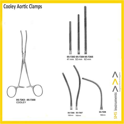 Cooley Aortic Clamps SMS Surgical Instruments Nazmed Malaysia