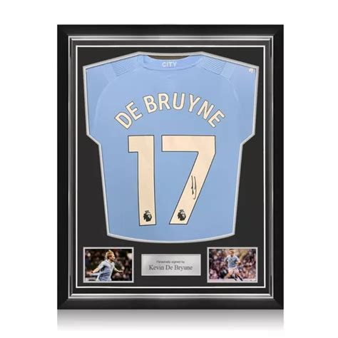 MAGLIA DEL MANCHESTER City Autografata Da Kevin De Bruyne Telaio