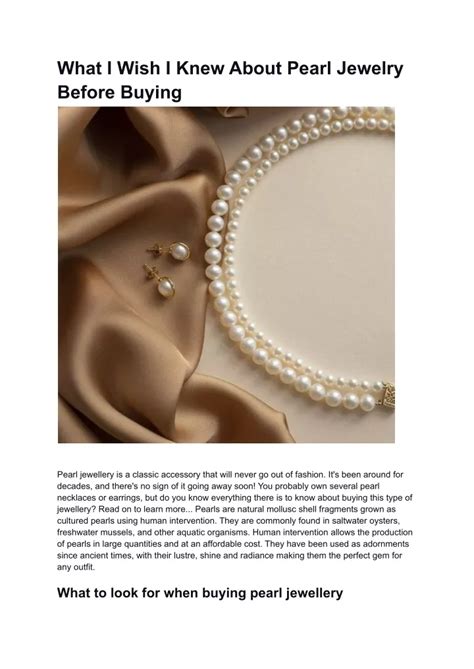 PPT What I Wish I Knew About Pearl Jewelry Before Buying PowerPoint