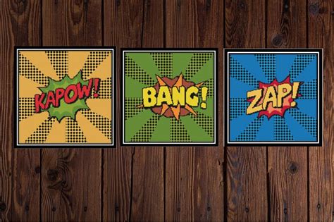 Comic Book Word Pop Art Cross Stitch Chart PDF Pattern Kapow Etsy