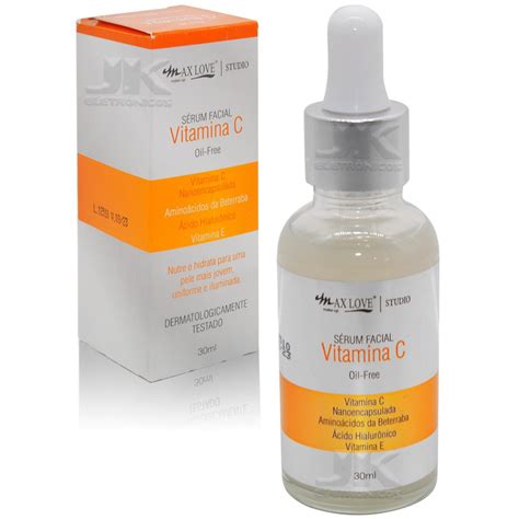 Sérum Facial Vitamina C Max Love Anti idade Clareador Hidratante