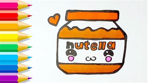 Como Dibujar Un Bote De Nutella Kawaii Paso A Paso Dibujos Kawaii