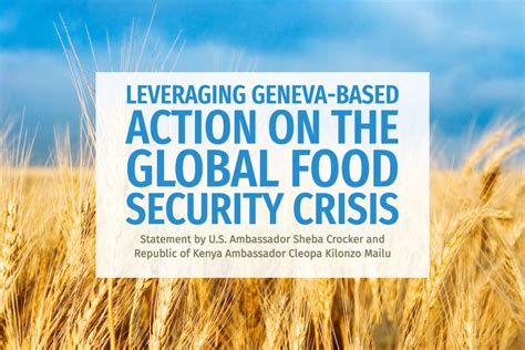 Geneva Based Action On Global Food Security U S Mission To