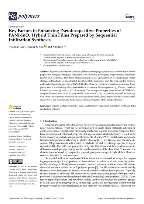 Pdf Key Factors In Enhancing Pseudocapacitive Properties Of Pani Inox