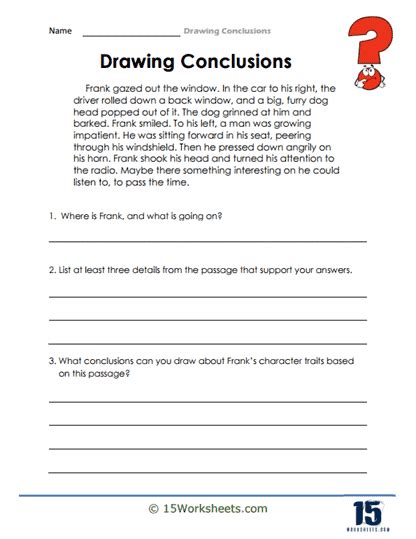 Drawing Conclusions Worksheets 15 Worksheets