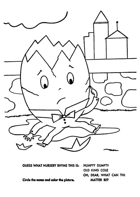 Humpty Dumpty Coloring Pages And Books 100 Free And Printable