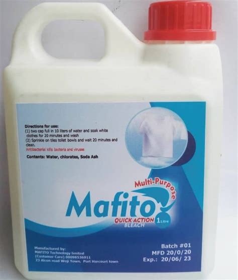 Mafito Active Bleach Enx Energy And Chemicals Nigeria Ltd