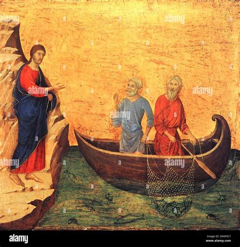 The Calling Of The Apostles Peter And Andrew 1311 By Duccio Stock Photo