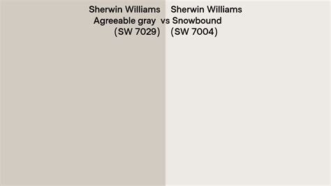 Sherwin Williams Agreeable Gray Vs Snowbound Side By Side Comparison