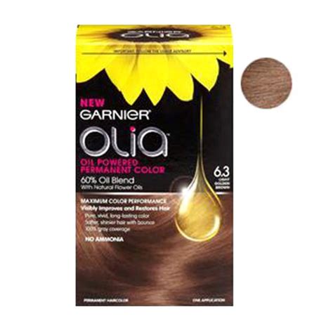 Garnier Olia Oil Powered Permanent Haircolor Light Golden Brown 6 3 1 Kit 2 Pack