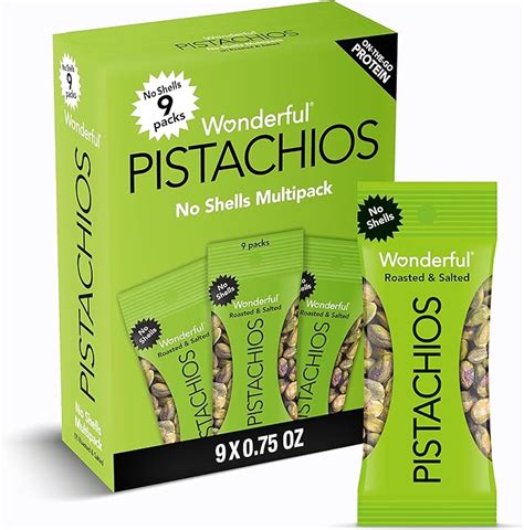 Wonderful Pistachios Pistaches Sin Cáscara Tostados Con Sal 21g