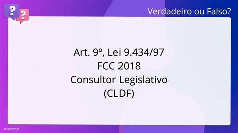 Qscon Direito Art Lei Fcc Consultor Legislativo