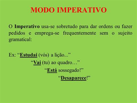 Introdução Indicativo Conjuntivo Condicional VERBOS Imperativo ppt