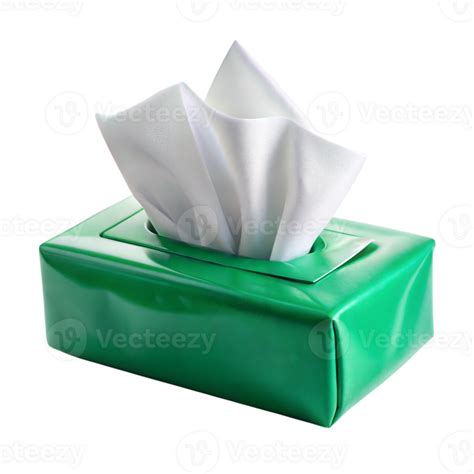 A Green Box With White Tissue Paper Inside 45995539 Png