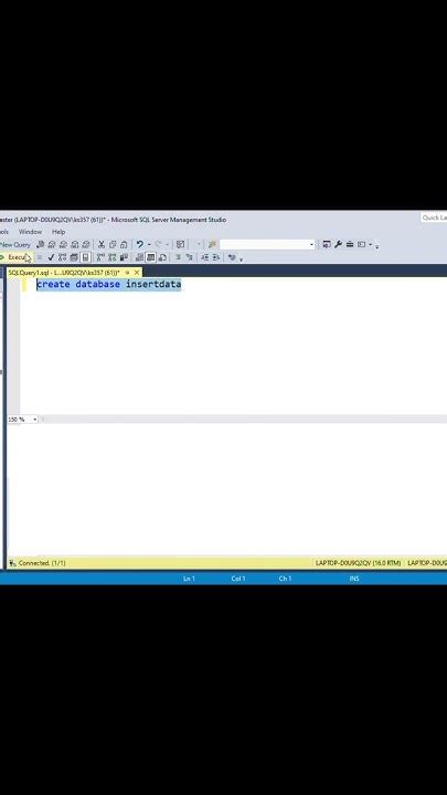 Create Data Base In Ms Sql Server Codingyoutubeshorts Programming