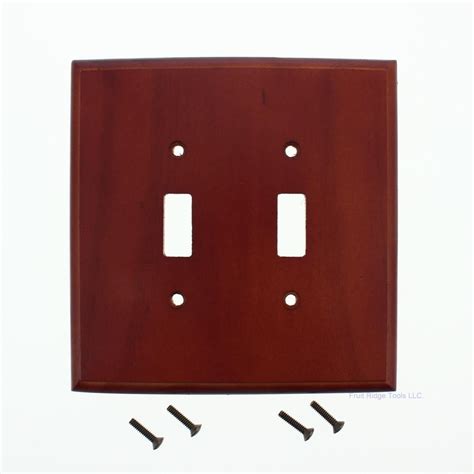 Leviton Cherry Wood Finish 2 Gang Toggle Switch Cover Wallplate 89209 Chr