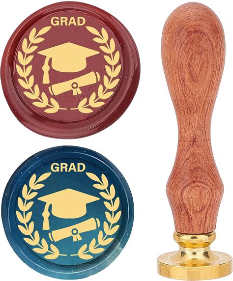 Amazon CRASPIRE Graduation Theme Wax Seal Stamp 25mm Bachelor Hat