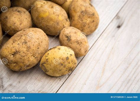 Unpeeled White Potatoes Stock Photo Image Of Potatoes 57158528