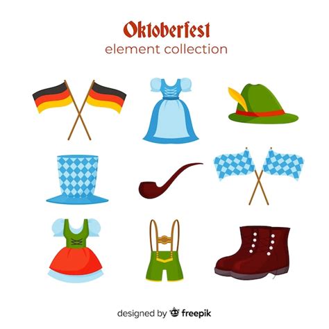 Cole O De Elementos Oktoberfest Design Plano Vetor Gr Tis