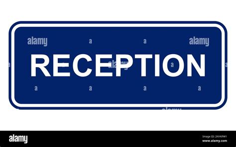Reception Sign Blue Sign For Office Reception Table Counter Sign