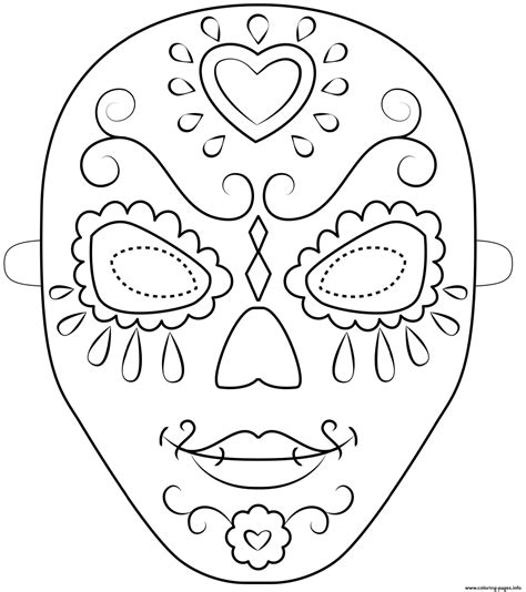 Printable Halloween Mask Coloring Pages