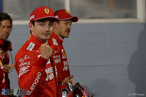 Charles Leclerc Sebastian Vettel Ferrari Bahrain International