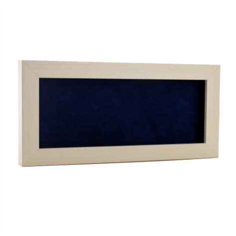 Natural Whitewash Wood Shadow Box Frame Acrylic Front Navy Blue Suede 30 Sizes 12x24 12x24