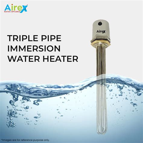 Airex Stainless Steel Bsp Mm Triple Pipe Water Immersion Heater