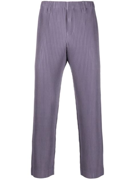 Homme Pliss Issey Miyake Corduroy Tapered Trousers Farfetch