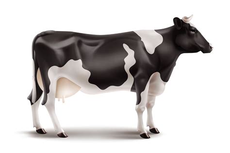 Vector Realistic Cow | Cow, Cow vector, Realistic