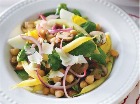 Bean Mushroom And Wilted Spinach Salad Brenda Gantt Recipes