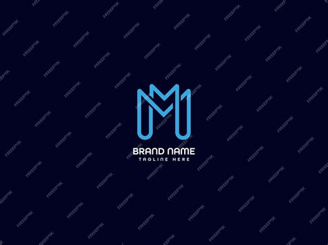 Premium Vector Letter M Logo With A Blue Background