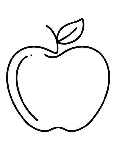 Printable Apple Coloring Page Fall Printable Color Sheet - Etsy